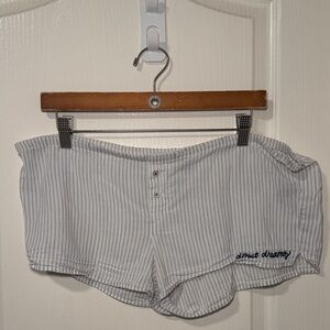 Aerie White & Gray Striped Donut Dreams Pajama Boxer Shorts Size XS NWOT